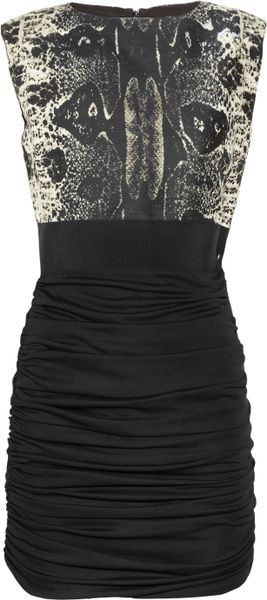 Giambattista Valli Pythonprint Wool and Silkblend Dress in Black - Lyst