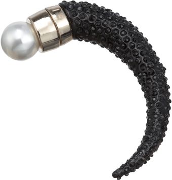 Givenchy Pearl Jet Strass Magnetic Tusk Earring - Lyst
