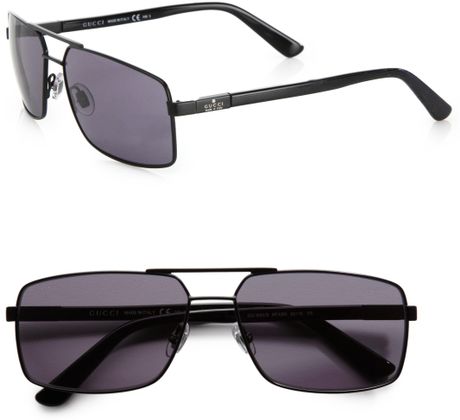 gucci sunglasses metal aviator