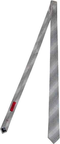 Hugo Blackwhite Striped Tie - Lyst