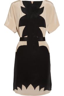 Jill Stuart Adrian Paneled Silk Crepe Dress - Lyst