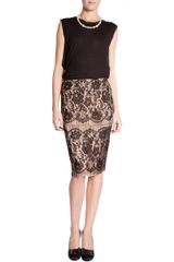 Lanvin Lace Pencil Skirt