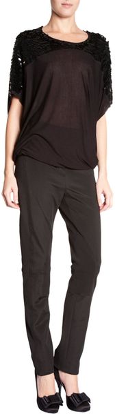 Lanvin Pailette Shoulder Top in Purple (wine) - Lyst