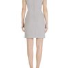 Matthew Williamson Wool Crepe Tailoring Keyhole Shift Dress in Gray (dove grey) - Lyst