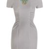 Matthew Williamson Wool Crepe Tailoring Keyhole Shift Dress in Gray (dove grey) - Lyst