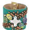 Matthew Williamson Embroidered Chain Cuff in Green (emerald green) - Lyst