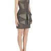 Matthew Williamson Speckled Weave Frill Bodice Dress in Brown (hazelnut) - Lyst