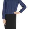 Miu Miu Twotone Silk and Crepe Dress in Blue (navy) - Lyst