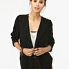 Nasty Gal Chiffon Wrap Blazer in Black - Lyst