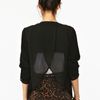 Nasty Gal Chiffon Wrap Blazer in Black - Lyst