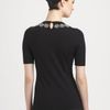 Oscar De La Renta Beaded Cashmere Silk Top in Black - Lyst