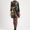 Oscar De La Renta Bijou Print Silk Dress in Multicolor (black) - Lyst