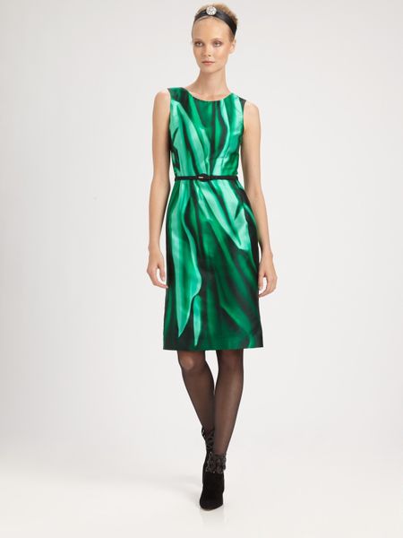 oscar de la renta green dress