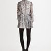 Thakoon Addition Gathered Ruffle Shirtdress in Gray (black) - Lyst
