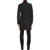 Alexander Mcqueen Contrast Collar Overcoat in Black for Men (charcoal) - Lyst