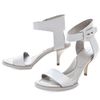 Alexander Wang Inna Leather Sandals with Stacked Heel in White (mercury) - Lyst