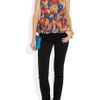 Alice + Olivia Floralprint Stretchjersey Peplum Top in Multicolor (multicolored) - Lyst