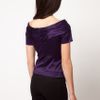 Asos Collection Fitted Top with Bardot Neckline in Purple - Lyst