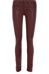 Helmut Lang Coated Midrise Skinny Jeans