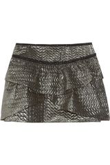 Isabel Marant Bilbao Metallic Brocade Mini Skirt