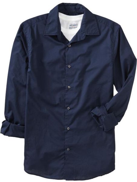 Old Navy Dress Shirts in Blue for Men (ink blue) | Lyst
