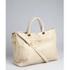 Prada  Calfskin Convertible Tote in Beige - Lyst