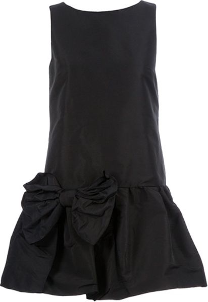 Valentino Sleeveless Bow Dress in Black - Lyst