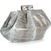 Valentino Jewelclasp Watersnake Clutch in Silver - Lyst