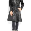 Versace Quilted Corduroy Paneled Leather Trench Coat in Black - Lyst
