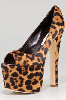 Brian Atwood Alesha Leopardprint Calf Hair Platform Pump - Lyst