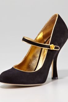 Dolce & Gabbana Mary Jane Suede Pump - Lyst