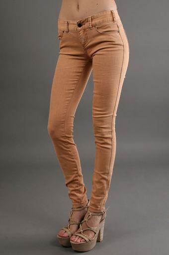 Free People Colored Skinny Pant in Rust - Lyst