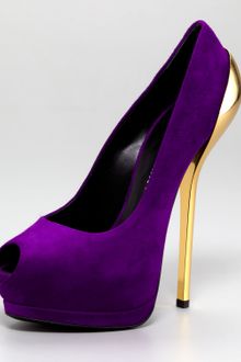 Giuseppe Zanotti Metalheel Suede Pump - Lyst