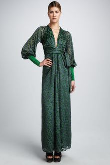 Issa Printed Rayonsilk Wrap Maxi Dress - Lyst