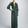Issa Printed Rayonsilk Wrap Maxi Dress in Green - Lyst