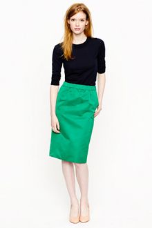 J.Crew Collection Satin Pencil Skirt - Lyst