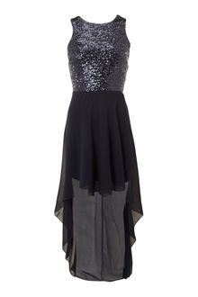 John Zack Multi Glitter High Low Hem Dress - Lyst