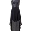 John Zack Multi Glitter High Low Hem Dress in Blue (navy) - Lyst