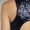 John Zack Multi Glitter High Low Hem Dress in Blue (navy) - Lyst