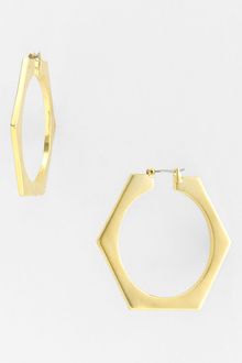 Marc By Marc Jacobs Bolts Slice Large Geometric Hoop Earrings - Lyst