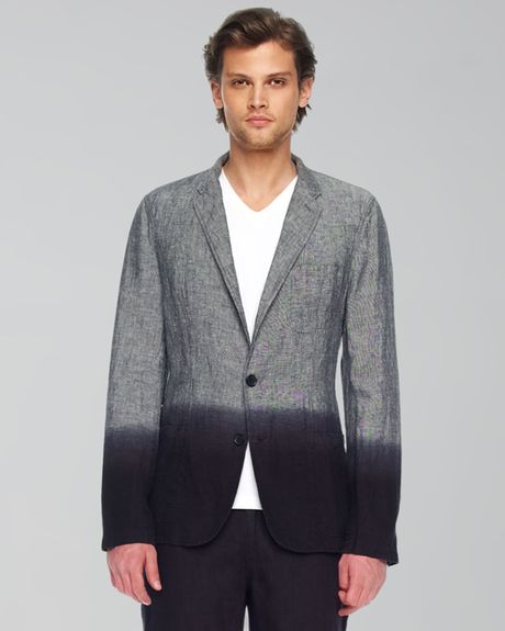 Michael Kors Dipdye Linen Blazer in Black for Men - Lyst