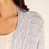 Oasis Casual Sparkle Cable Cardi in Gray (light grey) - Lyst