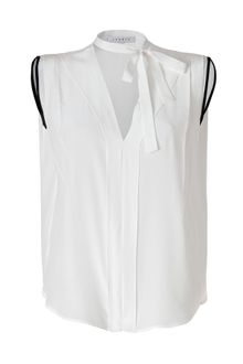 Sandro Ivory Silk Top - Lyst