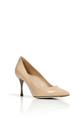 Sergio Rossi Nude Patent Calf Leather Pumps