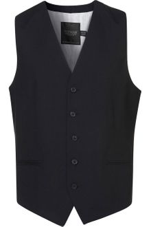 Topman Navy Smart Waistcoat - Lyst