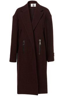 Topshop Burgundy Longline Coat By Unique - Lyst