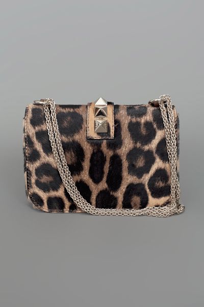 valentino leopard rockstud bag