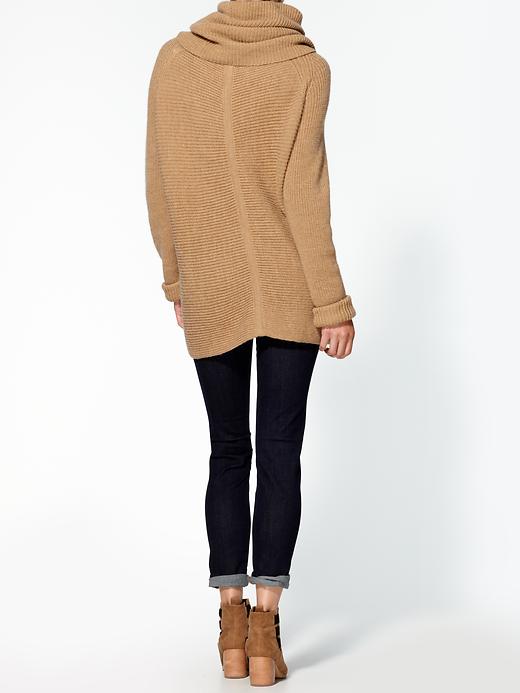 Vince Cowl Horizontal Rib Sweater in Brown (toffee) Lyst