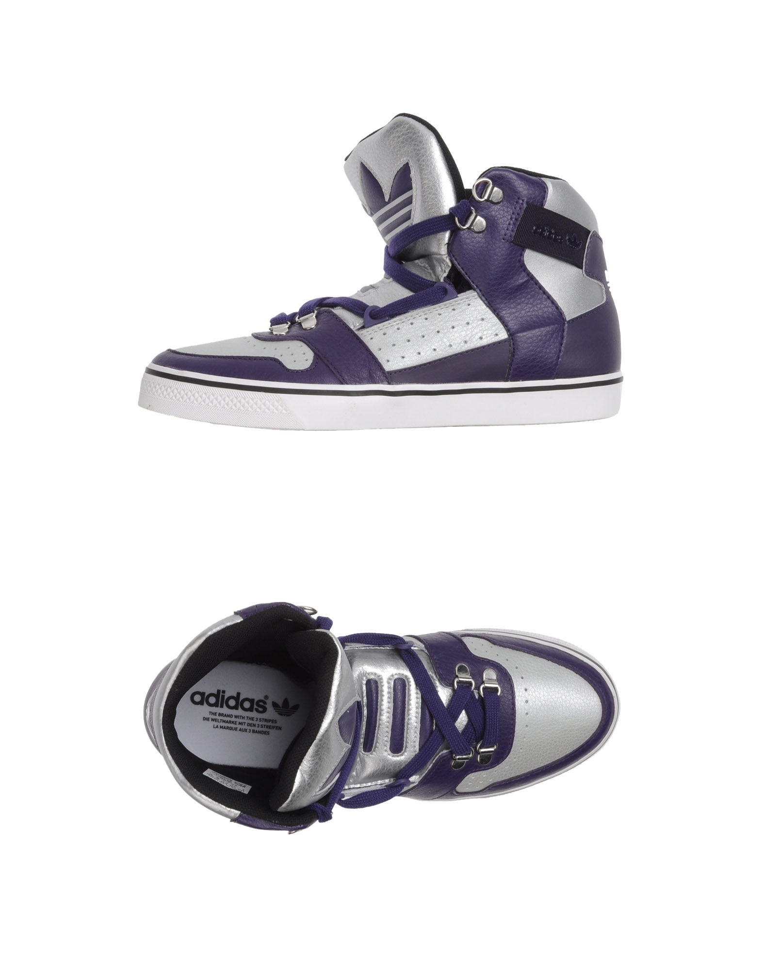 purple adidas shoes high tops