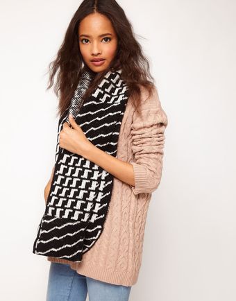 Asos Block Check and Houndstooth Snood - Lyst